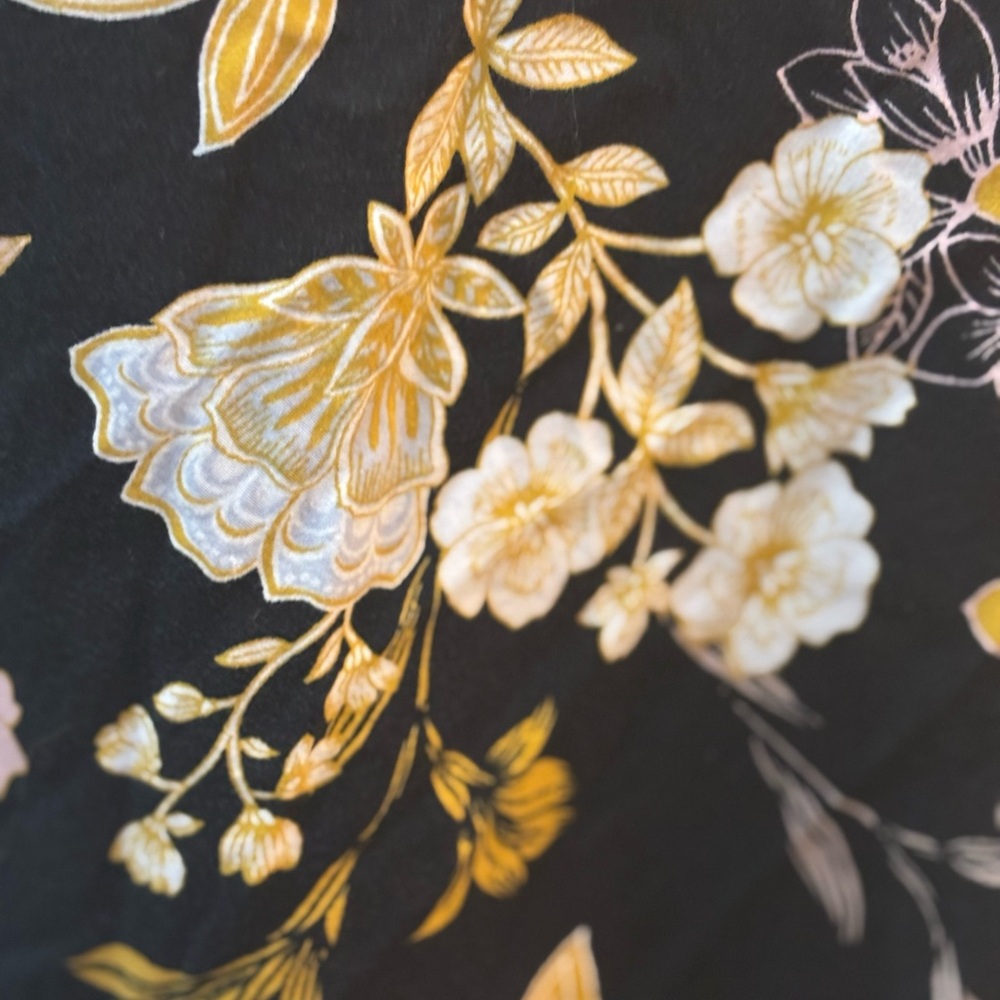 LOFT Gold and Cream Floral camisole